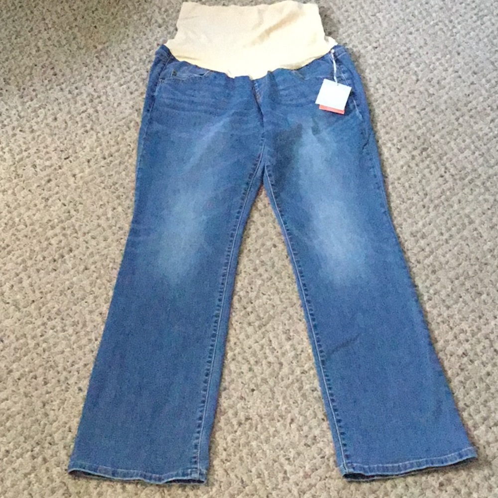 Maternity a:glow Full Belly Panel Bootcut Jeans